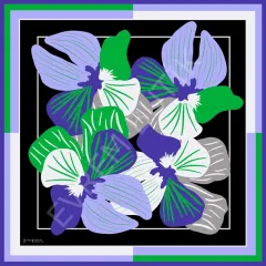 ODD FLOWER DESEN İPEK TWİLL EŞARP