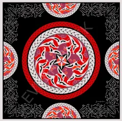 OTTOMAN DESEN İPEK TWİLL EŞARP