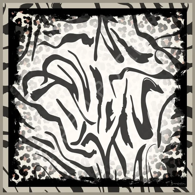 ZEBRA DESEN İPEK TWİLL EŞARP