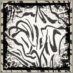 ZEBRA DESEN İPEK TWİLL EŞARP