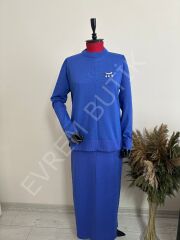 SİMLİ BROŞLU TRİKO TAKIM