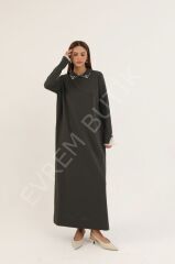 KOLLARI FIRFIRLI ELBİSE