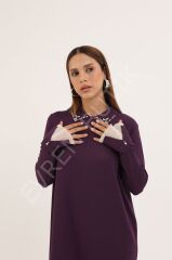 KOLLARI FIRFIRLI ELBİSE