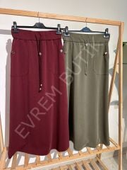 ELENNA CEPLİ DÜĞMELİ ÇAN ETEK