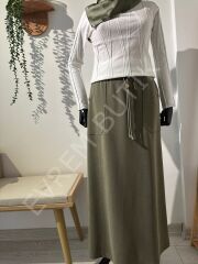 ELENNA CEPLİ DÜĞMELİ ÇAN ETEK