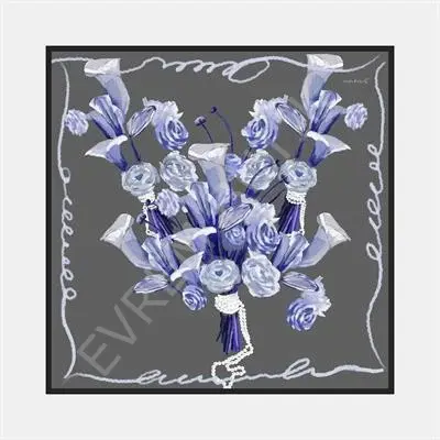 İncili Zerafet Desen İpek Twill Eşarp