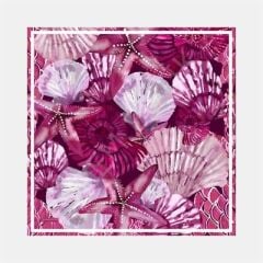 Deniz Kabuğu Desen İpek Twill Eşarp