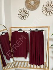 SANDY KUMAŞ ETEK PANTOLON TAKIM